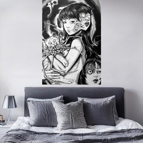 Home Decor Canvas Uzumaki Junji Ito Fanart Pictures Wall Art Paintings Prints Modern Horror Anime Modular Poster For Living Room