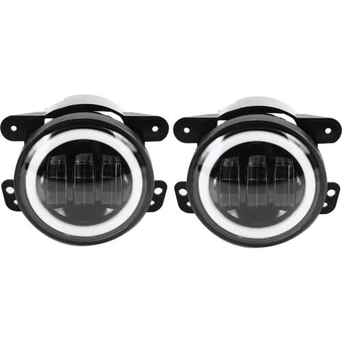 NEW Modified Lamp Angel Eyes 2PCS for Jeep Wrangler Dodge Chrysler Cherokee Working Lamp Hi-Lo Beam Turn Signal 4 Inch Car