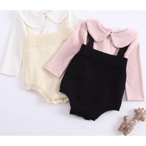 2019 Spring Autumn Newborns Romper Baby Girl Clothes Rompers Brand Cotton Boy Black Baby Romper Baby Knitting Climbing Suits