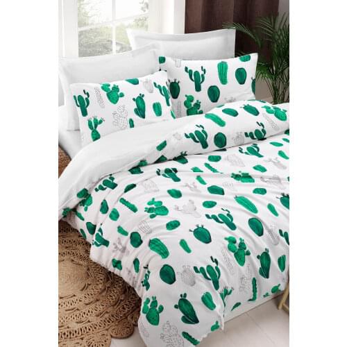 Bedding Set With Pillowcase Duvet Cover Sets Bed Linen Sheet Cactus Green Double Queen Size Quilt Covers Bedclothes