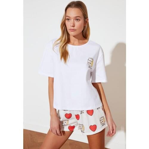 Trendyol Printed Knitted Pajamas Set THMSS21PT0607