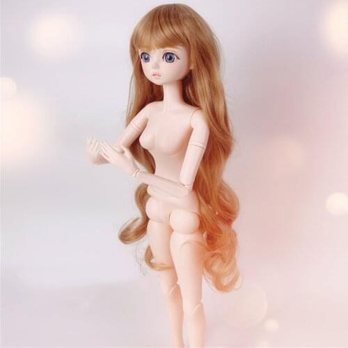 1/3 BJD doll girl doll 60 cm changeable hair changeable eyes multicolor hair extension eyelashes baby nude girl toy
