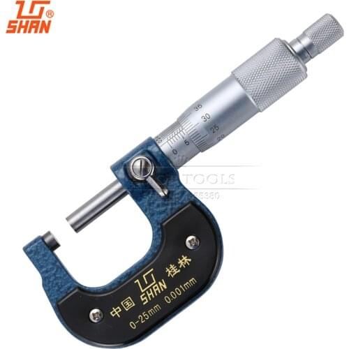 SHAN 0-25mm/0.001mm Micrometer With Microns Reading Carbide Screw Thread Gauge Vernier Caliper Measuring Tools