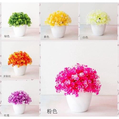 14x14cm Green Artificial Grass Ball Mini Bonsai Home Bedroom Living Room Office Hotel Decor Fake Plants Festival Party Supplies