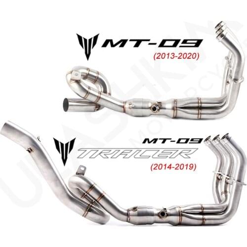 Motorcycle Exhaust Muffler Middle Pipe Full System For Yamaha MT-09 FZ-09 2013 To 2020 MT09 SP 2017 To 2020 XSR 900 2016 to 2020
