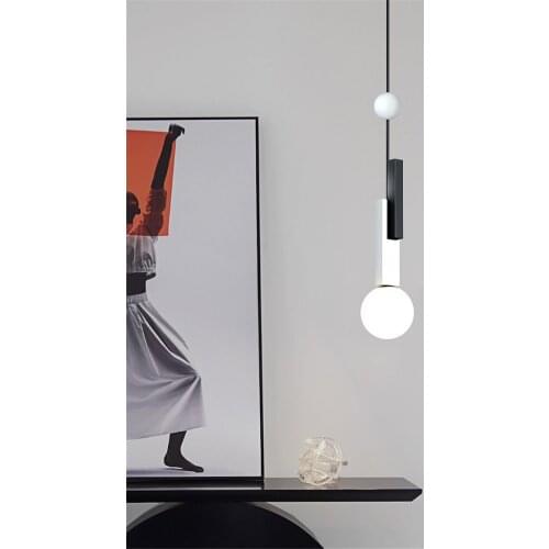 Nordic geometric glass ball pendant lights Modern luxury bar restaurant lamp bedroom bedside decorated hanging light lighting