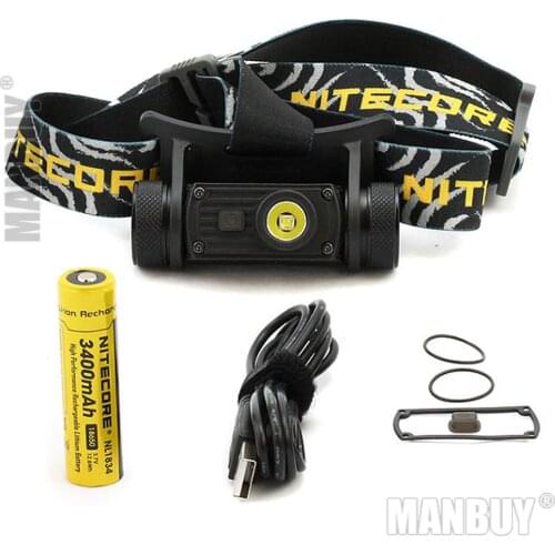 2020 wholesale Nitecore HC60 USB Rechargeable Headlamp CREE XM-L2 U2 1000 Lumen Camping Headlight + NL1834 3400mAh 18650 Battery