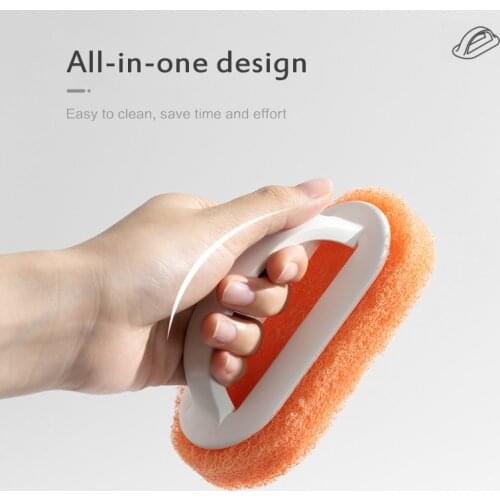 Kitchen Gadgets Bathroom Toilet Glass Wall Cleaning Bath Brush Plastic Handle Non-woven Fabric Clean Brushes Dishwashing Brush
