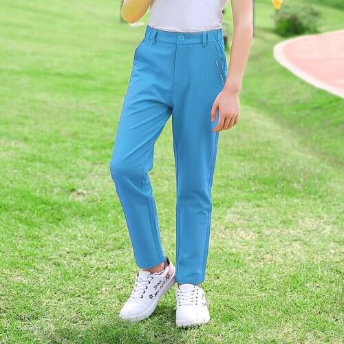 Good Quality Golf Pants for Boy Children Pants Boys Trousers Korea Golf Clothing Elastic Waist Summer Team Uniform Sports Pants
