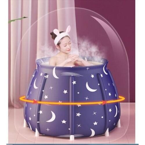 Folding Bathtub Extra Large Thickened Bath Barrel Home Children Bath Tub Full Body Bath Barrel Artifact 6-layer Insulation Sauna