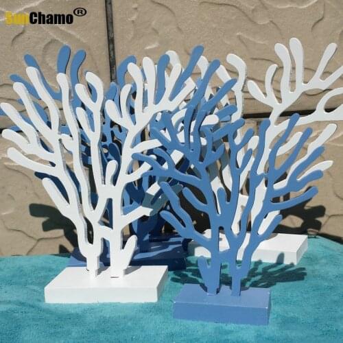 Mediterranean Style Decoration Wooden Coral Tree Pachira Jewelry Frame Decoration Home Furnishing