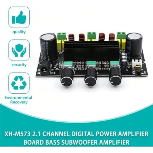 XH-M573 TPA3116D2 80W+80W+100W 2.1 Channel TPA3116 digital Power Amplifier Board Bass Subwoofer Amplifier