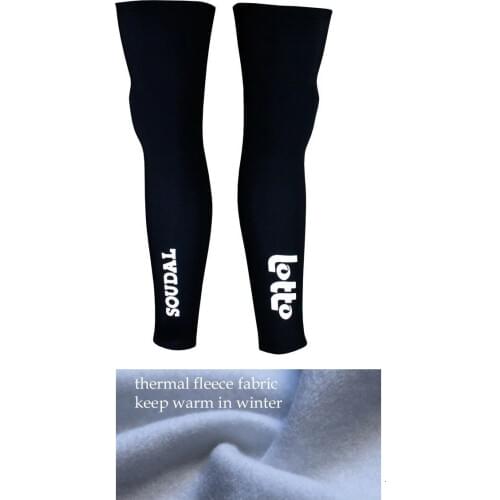 WINTER THERMAL FLEECE 2019 LOTTO SOUDAL PRO TEAM CYCLING JERSEY LEG WARMERS SUN UV PROTECTION ONE PAIR SZIE XS-4XL
