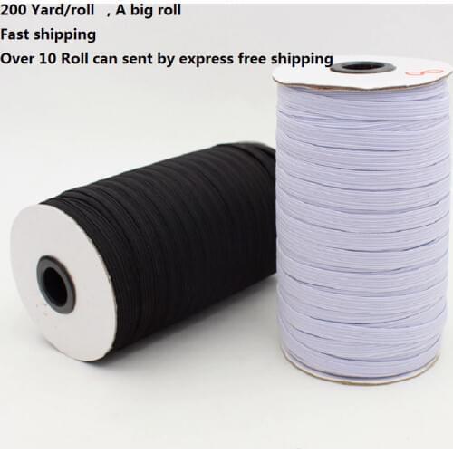 1 roll Elastic Stretchy Bands Flat Cord for Waist Sewing Clothing Trousers Lingerie