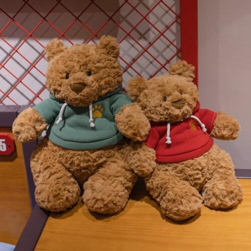 1pc 28/35/40cm Cute Teddy Bear with Clothes Plush Toys Super Soft Hugging Bear Pillow Stuffed Dolls for Children Birthday Gift