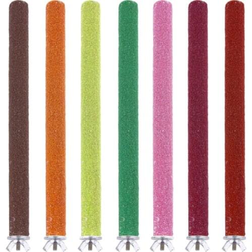 1pc Parrot Toys Cage Bird Perch Parrot Stand Platform Chew Toy Paw Grinding Clean Bird Toys for Bites Parakeet Random Color