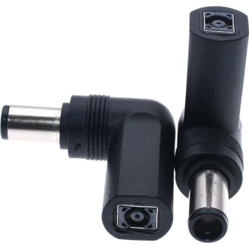 1pcs 7.4*5.0mm Male Plug with Tip to 4.5*3.0mm female jack Right Angle DC Power Charger Adapter Converter Connector for HP