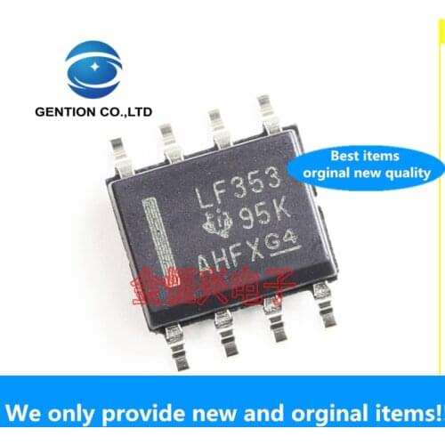 10pcs 100% orginal new LF353DR LF353D LF353 SMD SOP-8 pin operational amplifier