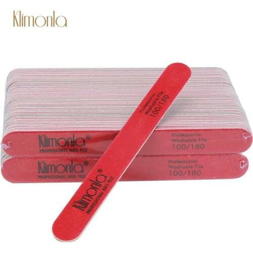 100Pcs/Lot Red+Black Double-Side Nail Buffer File 100/180 Grit Professional Sanding Nails Art Buffer Tools Manicure Accessories