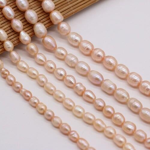 2021 new fashion Freshwater Natural Rice-shaped Pearl A Pearl for Jewelry Making DIY Elegant Necklace Bracelet Accessories 36cm