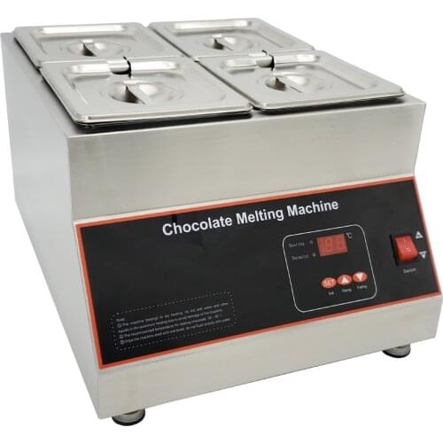220V 110V four tanks digital 12kg commercial chocolate melting machine warmer melter