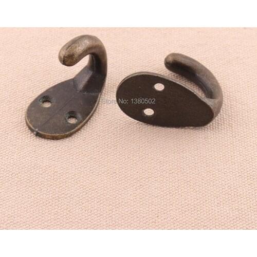 5Pcs/lot Vintage Bronze Color Door Wall Hooks Hanger Decorative For Key Bag Hat Clothes