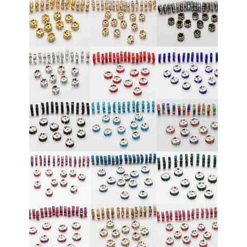 8MM Mixed Color Spacer Metal Silver Plated Rondelle dfger23 Loose Beads For Best DIY Jewelry Making fit Bracelet crystal