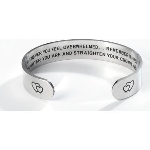 To My Son From Mom and Dad Stainless Steel Bracelets Jewelry Bracelets Birthday Graduation Gift for Grand Daughter Bracelet