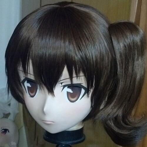 C2-022) Full Head Anime Kigurumi Mask Cosplay Kigurumi with WIG Classic Halloween Fetish Crossdresser in Party Masks