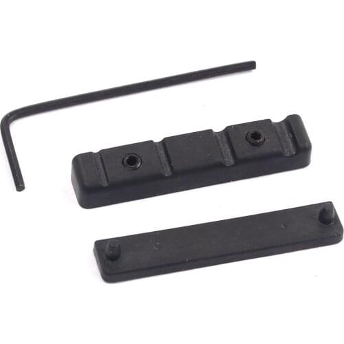 POM Black Pre-Cut Split Nut for 4-String Acoustic Guitar Bass Accessory