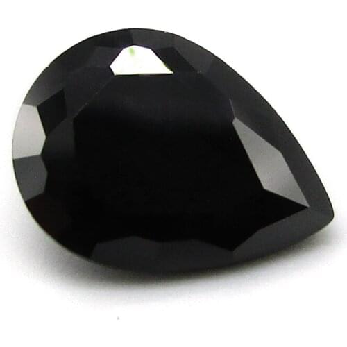 Black Glass Coloured Crystal Synthetic Stones 50pcs/Lot 2x3mm~13x18mm Wuzhou Gemstone 4x6mm 5x7mm Spacer Beads