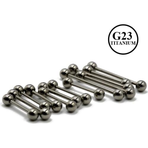 CHUANCI 1 PC Titanium Industrial Barbell Ring Tongue Nipple Bar Earring Body Piercing Jewelry
