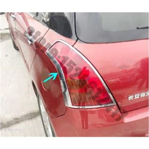 For Suzuki Swift 2005-2016 Car styling ABS Chrome Front+Rear headlight Lamp Cover Trim