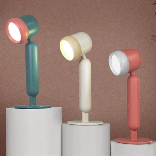 Nordic Simplicity Flexible Adjustable Reading Lamp Rechargeable Touch Dimming Table Lamp Eye Protection Bedside Night Lights