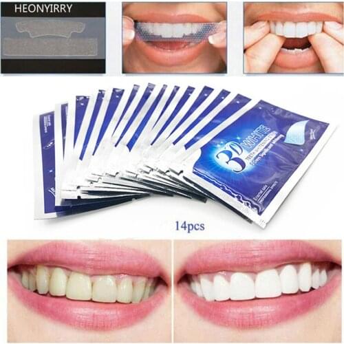 Oral Hygiene and dental care of 14 pieces of elastic tooth whitening adhesive