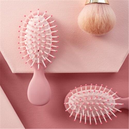 Fashion Mini Cute Portable Round Pocket Small Size Travel Beauty Barber Massage Comb Girl Hair Brush Salon Styling Tools Health