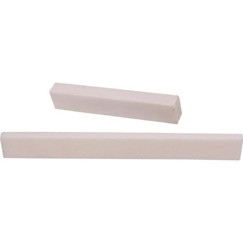 Set of 2 DIY Bone White Blank Nut Birdge Saddle for Bass Ukulele Accessories