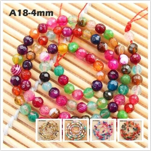 Wholesale 4mm Faceted Agates Round Beads 15"/38cm A16-A21,For DIY Jewelry Making !We provide mixed wholesale for all items