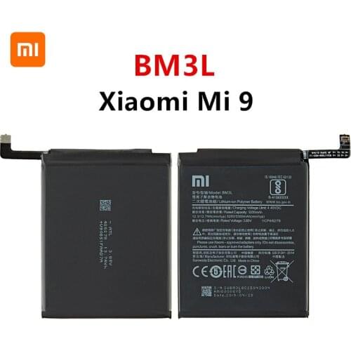 Xiao mi 100% Orginal BM3L 3300mAh Battery For Xiaomi 9 Mi9 M9 Mi 9 BM3L High Quality Phone Replacement Batteries