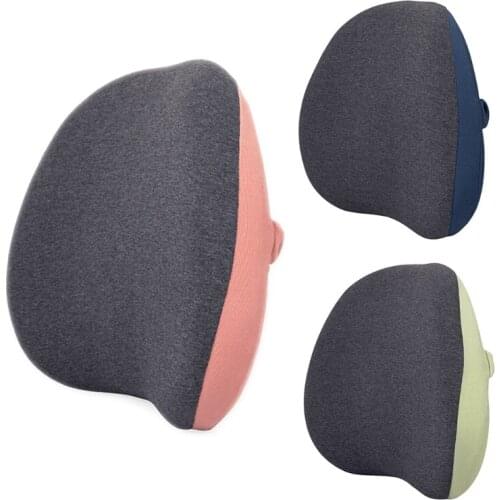 Home Office Lumbar Support Pillow Soft Memory Cotton Back Massager Pain Pressure Relief Waist Cushion for Car Seat Chair