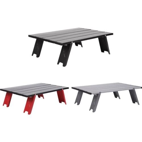 Mini Portable Foldable Table for Outdoor Camping Picnic Barbecue Tours Tableware Ultralight Aluminum Folding Computer Bed Desk