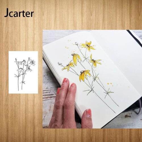Flowers Chrysanthemum Clear Rubber Stamps Craft Scrapbooking DIY Silicone Seals Album Embossing Folder Paper Make Template New