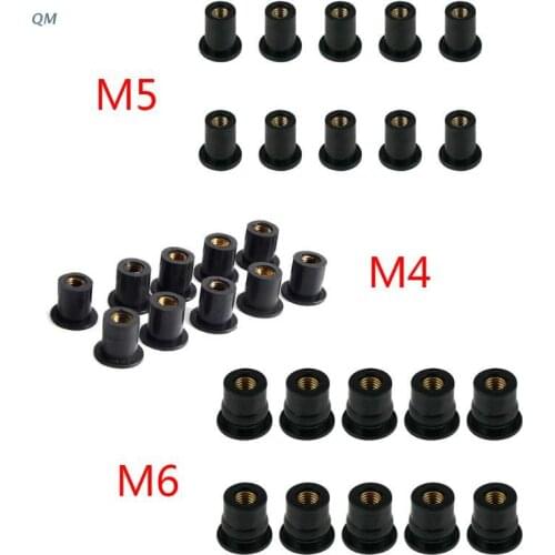M4/M5/M6 Rubber Well Nuts Blind Fastener Windscreen Windshield Fairing Cowl 13MF
