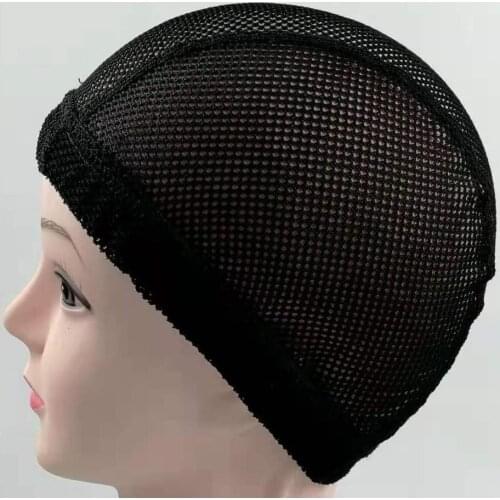 10pcs Fashion Stretch Cool Mesh Weaving Wig Cap For Making Wigs Elastic Hair Nets Hairnet Dome Cap Black Free Size