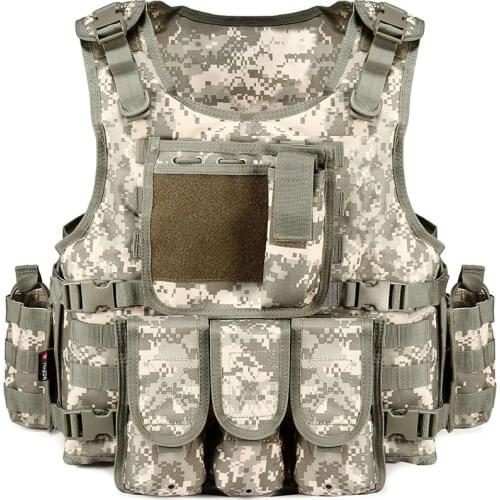 Plate Carrier Tactical Vest Military Training Outdoor Hunting Vest Molle Armor Modular Airsoft Combat Camouflage Accessories