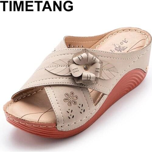 TIMETANG 2021Woman Summer Wedge Sandals Fashion Casual Women Shoes Female Fashion Ladies Sandalias Plus Size