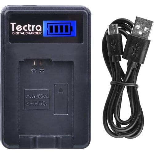 Tectra NP-FW50 NPFW50 Charger for Sony NP FW50 BC-TRW A7 ILCE-7 A7K ILCE-7K A7M2 A7R Premium LCD USB Digital Charger+Cable