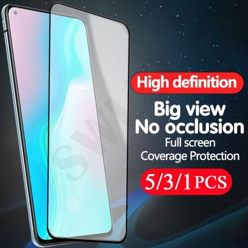 5/3/1Pcs 9D cover tempered glass film for Realme C25 C20 C20A C21 C17 C15 C12 C11 C3 C2 C2S C1 protective phone screen protector