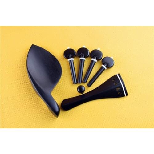 1 set high quality top ebony Luthier violin fittings size 4/4, violin parts
