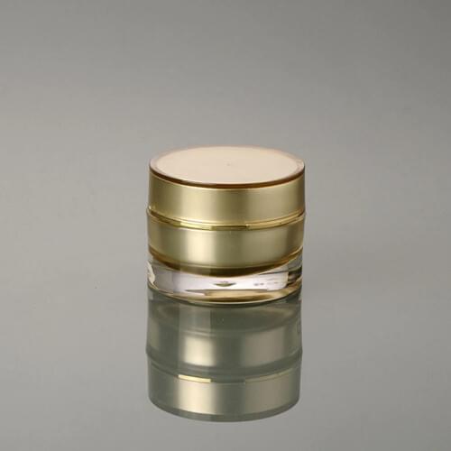 10g empty acrylic gold cream bottle ,20g plastic cream jar Cosmetic Packaging, gold acrylie Cosmetic Jar F20171781